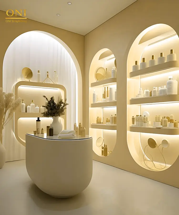 cosmetic shop counter design