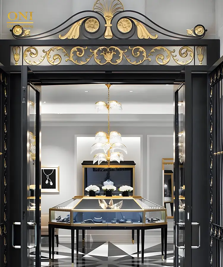 storefront display case