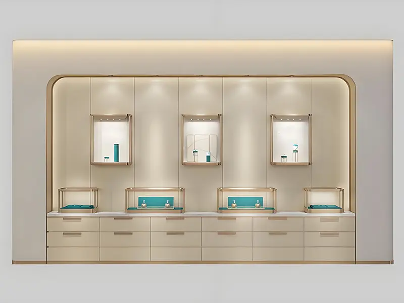 wall mounted jewelry display case