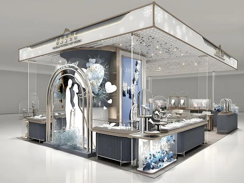 luxury jewelry kiosk display