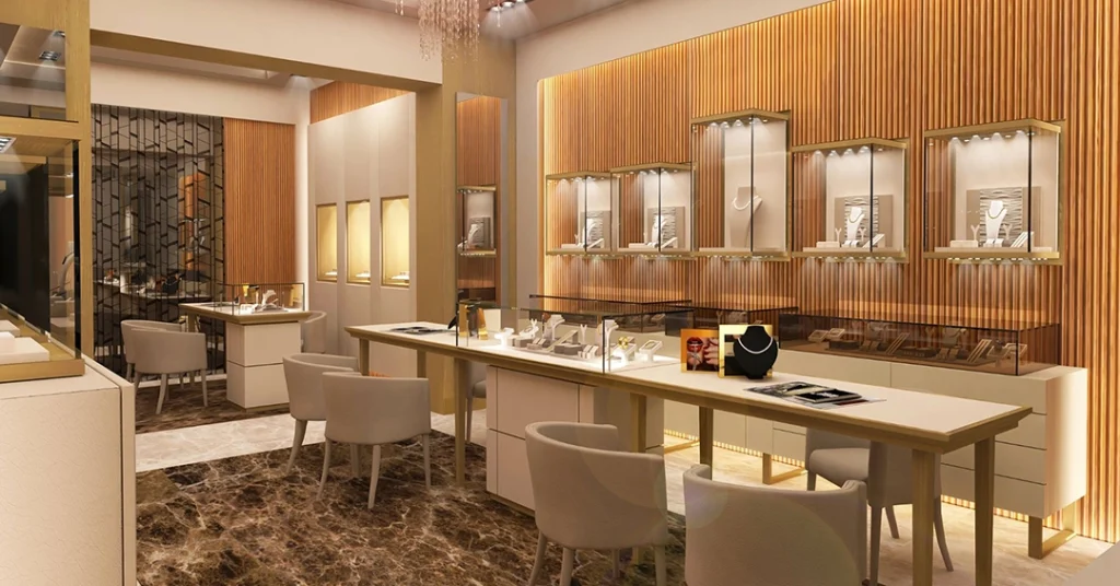 counter jewellery display