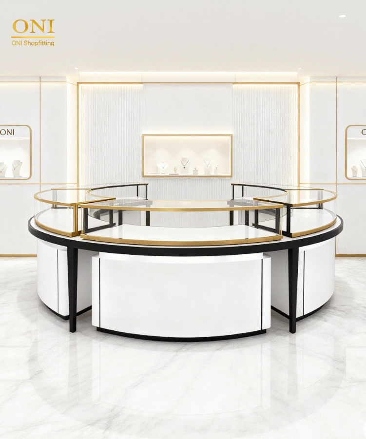 gold jewellery shop counter design