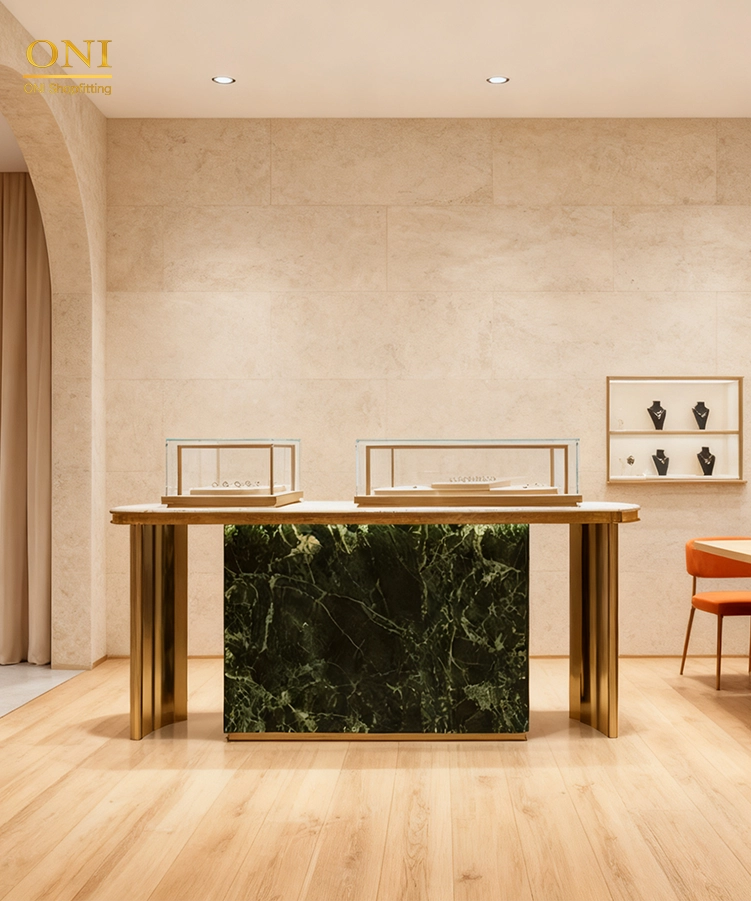 jewelry display glass