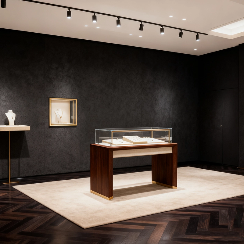 jewellery showcase counter