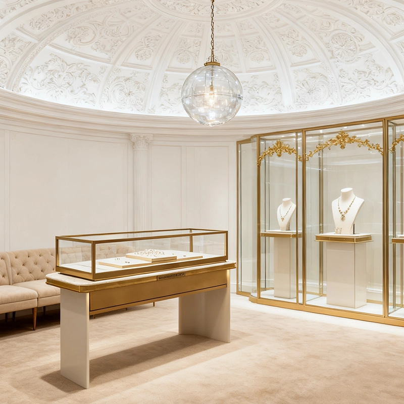 glass jewelry display case