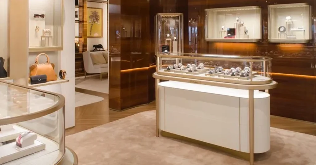 jewelry store display case