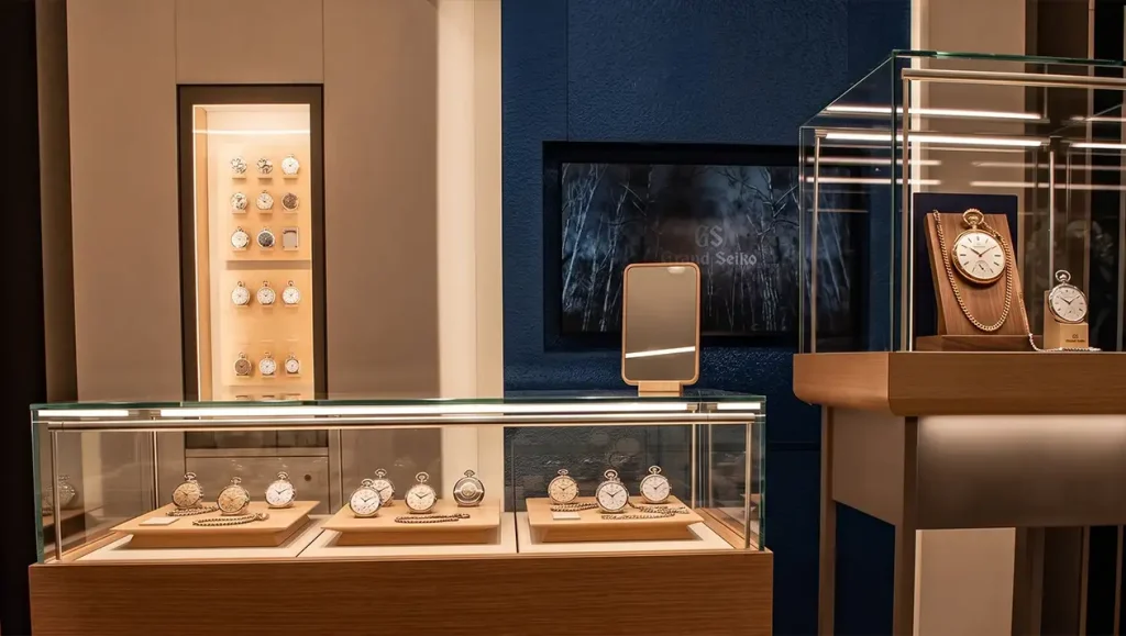 Vintage Pocket Watch Display Cabinets